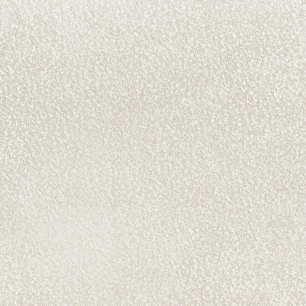 Lara Ivory Boucle Pouffe - Small Multipurpose Design with Matte Black Base