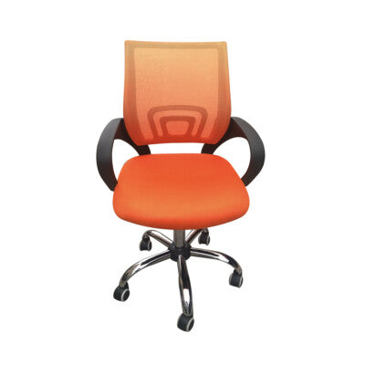 Tate Orange Mesh Back Office Chair - Ergonomic Comfort with a Vibrant Touch