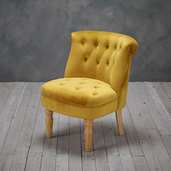 Charlotte Velvet Chair Available in Mustard, Teal, Blue, Beige, Silver