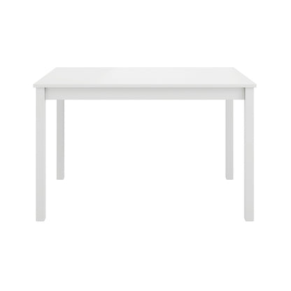 Crawford White 4 Seater Dining Table - Sturdy Design with Satin X-Back Chairs