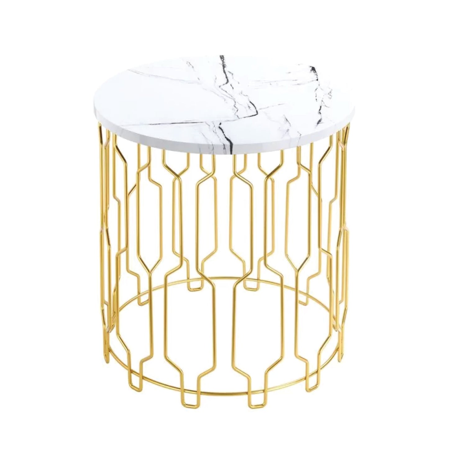 Grace Gloss Marble End Table