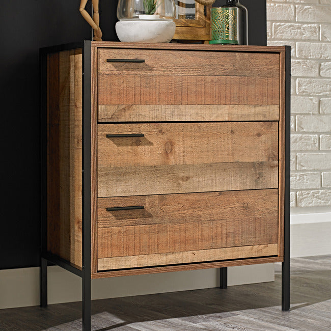 Hoxton Distressed Oak Effect Bed & Bedroom Furniture