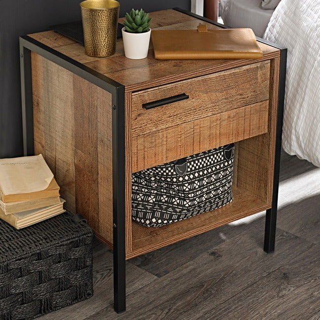 Hoxton Distressed Oak Effect Bed & Bedroom Furniture