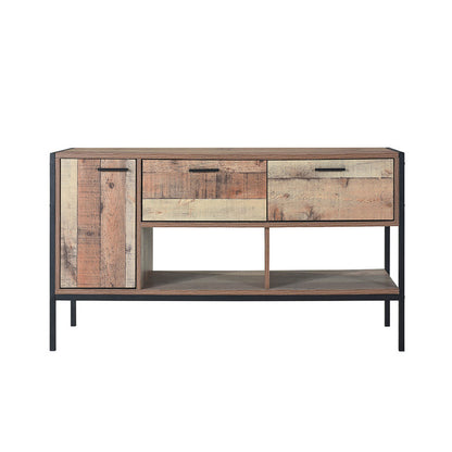 Hoxton Distressed Oak Effect Contemporary Industrial Living Room Furniture