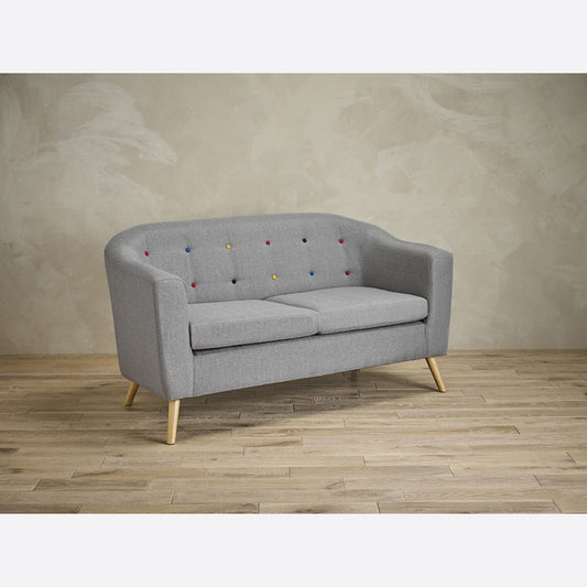 SOFA GREY BUTTONED COUCH HUDSON SHOWROOM FURNIUTRE COLLECTION