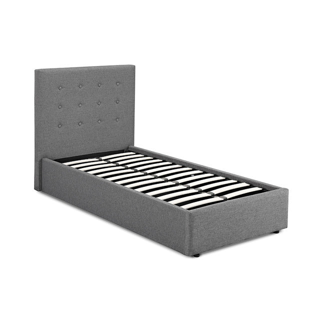 Lucca Gas lift Ottoman Storage Bed Available in Grey or Beige in All Sizes