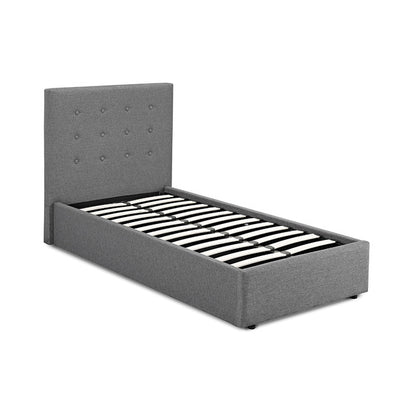 Lucca Gas lift Ottoman Storage Bed Available in Grey or Beige in All Sizes