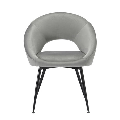 Lulu Velvet Dining Chair Black, Grey Or Pink  (Pack of Two)