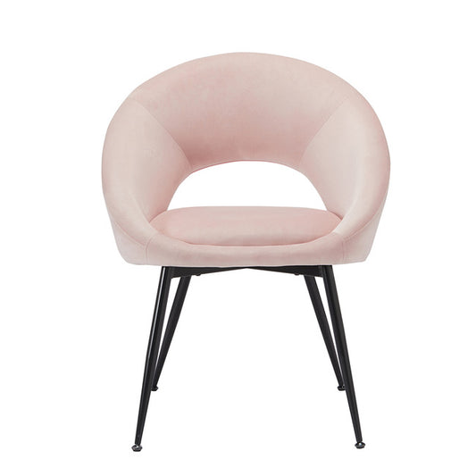 Lulu Velvet Dining Chair Black, Grey Or Pink  (Pack of Two)