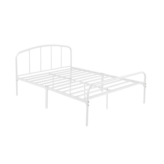 Milton Metal Bed - Sleek White Frame, All Sizes with Urban Charm