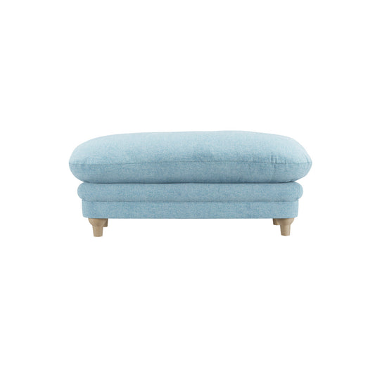 Plumpton Footstool Duck Egg Blue Weave
