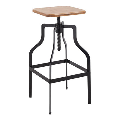 Shoreditch Industrial Style Bar Stool Available In Black Or White With Metal Legs