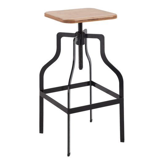 Shoreditch Industrial Style Bar Stool Available In Black Or White With Metal Legs