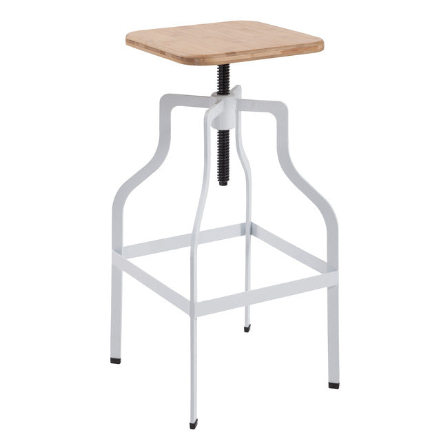 Shoreditch Industrial Style Bar Stool Available In Black Or White With Metal Legs