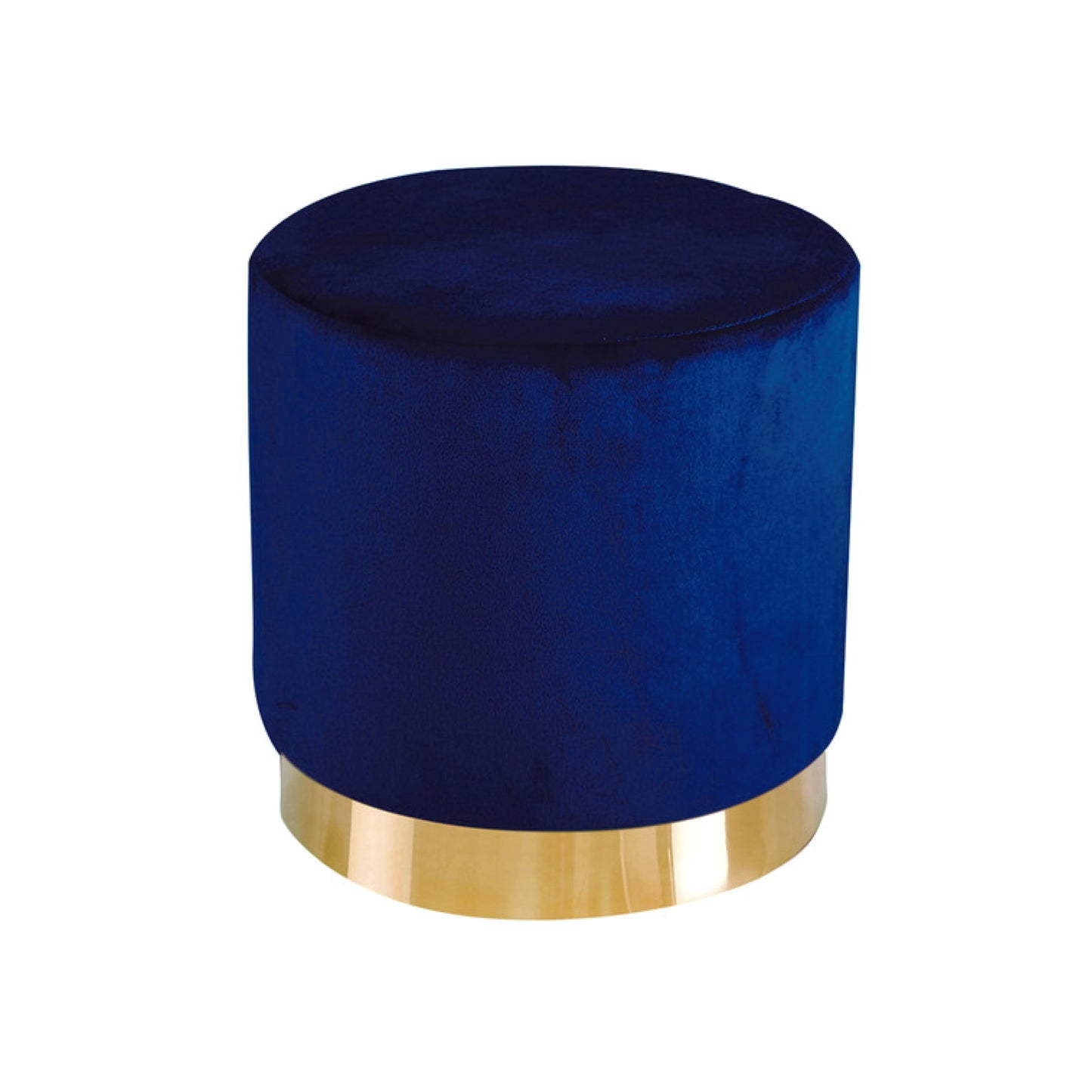 Lara Velvet Pouffe With Gold Base.