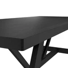 Nantucket Black Dining Table Sleek Wood Grain Bold Modern Design - Image 2