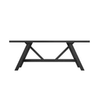 Nantucket Black Dining Table Sleek Wood Grain Bold Modern Design - Image 3
