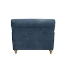 Plumpton Chair Denim Blue Coloured Chenille fabric With Oak Wooden Legs - Image 3