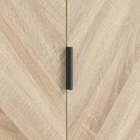 Stockholm Chevron 2 Door Wardrobe-Sonoma Oak Finish with Black Legs (2 Packs) - Image 5