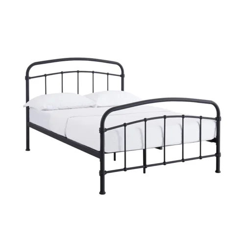 LPD Halston Black King Size Bed Frame 5ft Industrial Style 2 Packs