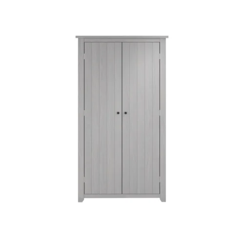 Havana Grey 2 Door Wardrobe - Solid Pine with White-Washed Finish (2 Packs)