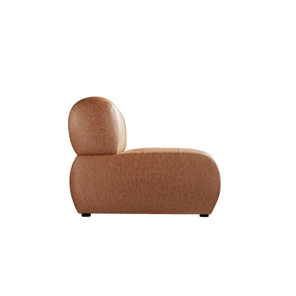 Reese Accent Chair Tan Coloured fabric With Black Wooden Legs - Image 3