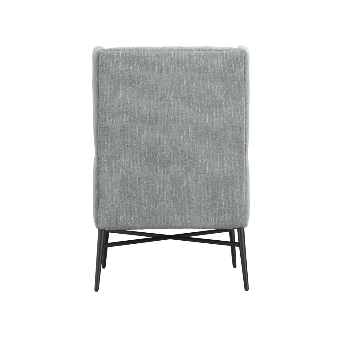 Henley Seafoam Tweed Accent Chair High Back Black Frame - Image 5
