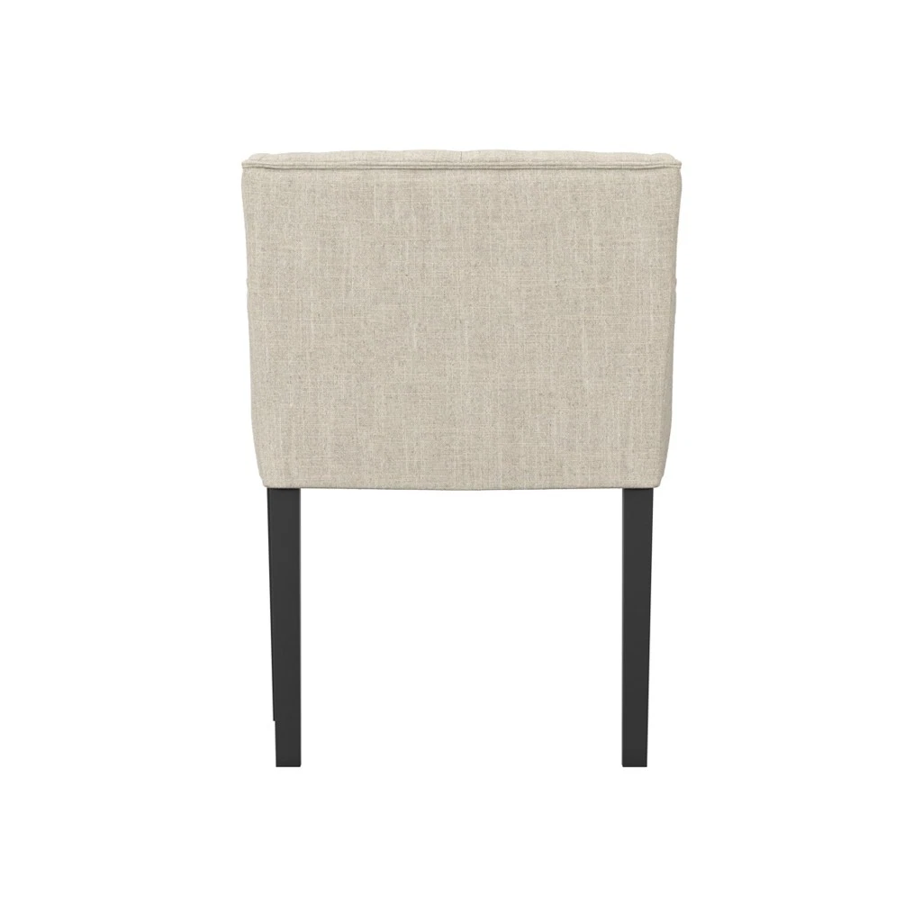 Shay Stone Winged Armed Dining Chair With Anthracite Linen Fabric (1 Per Pack) - Image 4