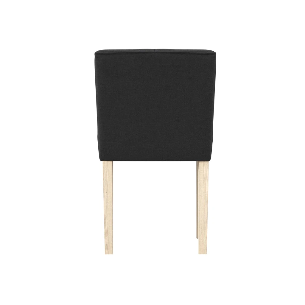 Shay Winged Armless Dining Chair With Anthracite Linen Fabric (1 Per Pack) - Image 4