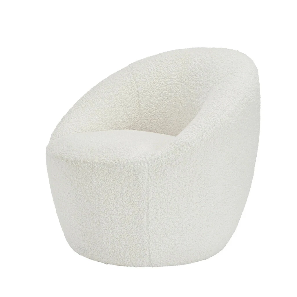 Cocoon Boucle Occasional Chair Cozy Elegance with Soft, Curved Design Brand New - Image 2