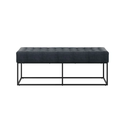 Boden Steel Grey Bench - Modern Aesthetic & Timeless Comfort