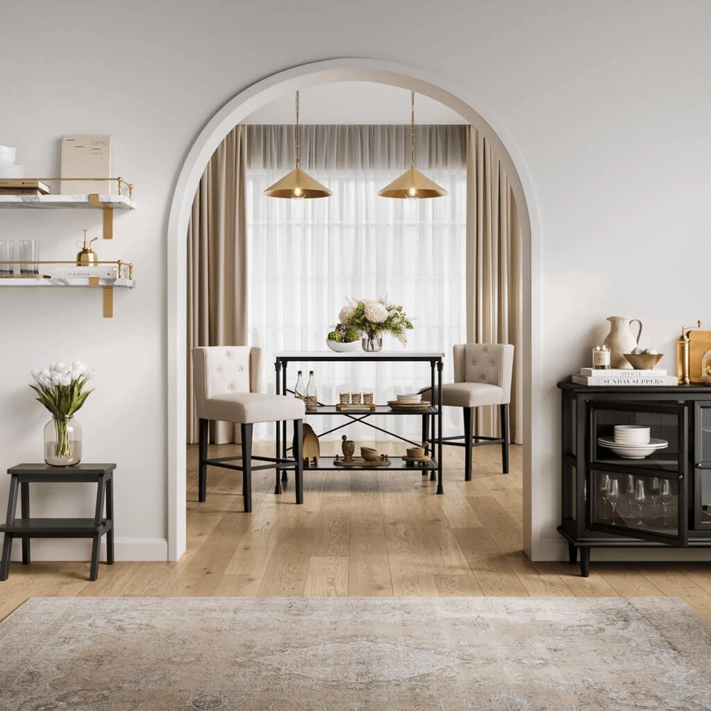 Shay Stone Winged Counter Stool With Comfort Seat & Wood Legs Pack Of 1 - Image 5