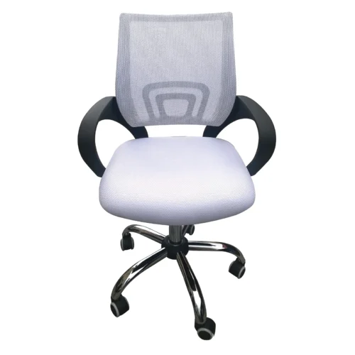 Tate White Mesh Office Chair - Sleek Ergonomics with Modern Appeal