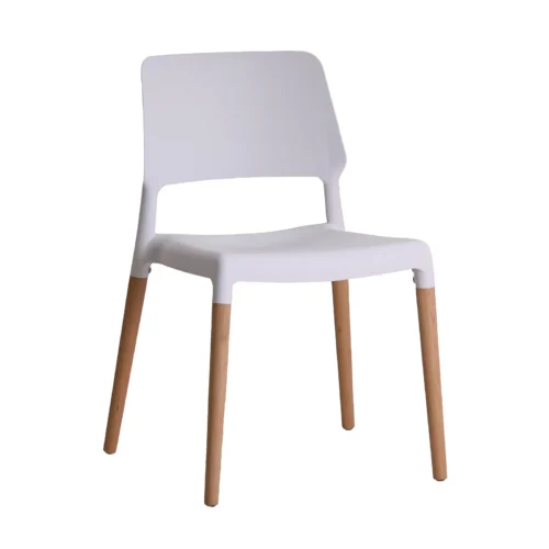 Riva White Dining Chairs (Set of 2) - Minimalist Elegance with Openwork Back