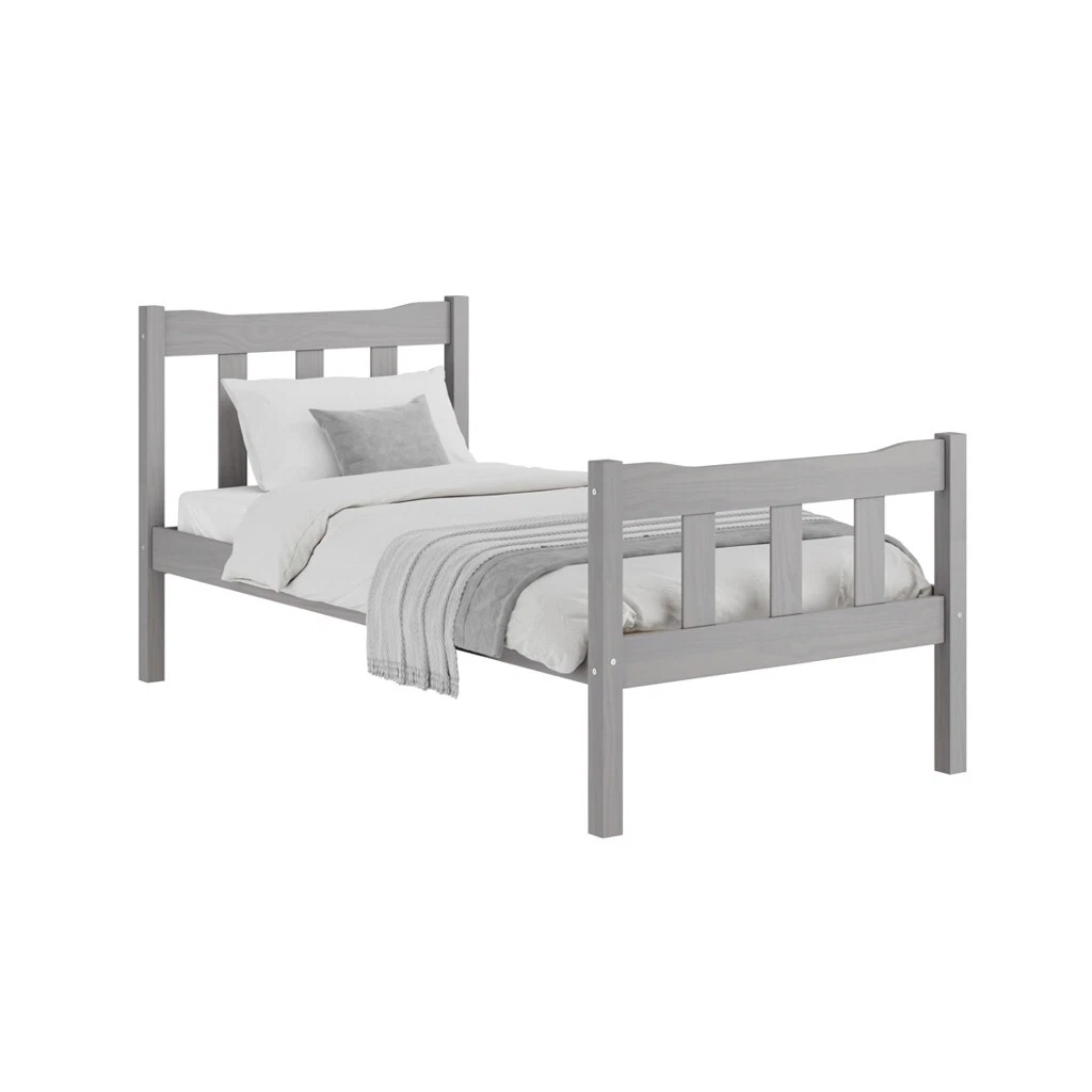 Havana Grey Single Bed - Grey-Washed Solid Pine with Timeless Elegance (2 Packs) - Image 2