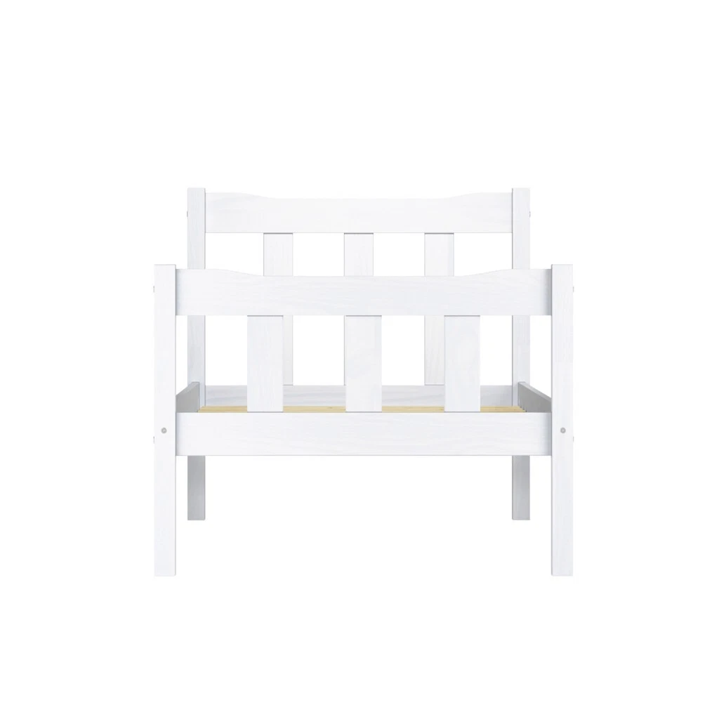 Havana White Single Bed-White-Washed Solid Pine with Timeless Elegance (2 Packs) - Image 2