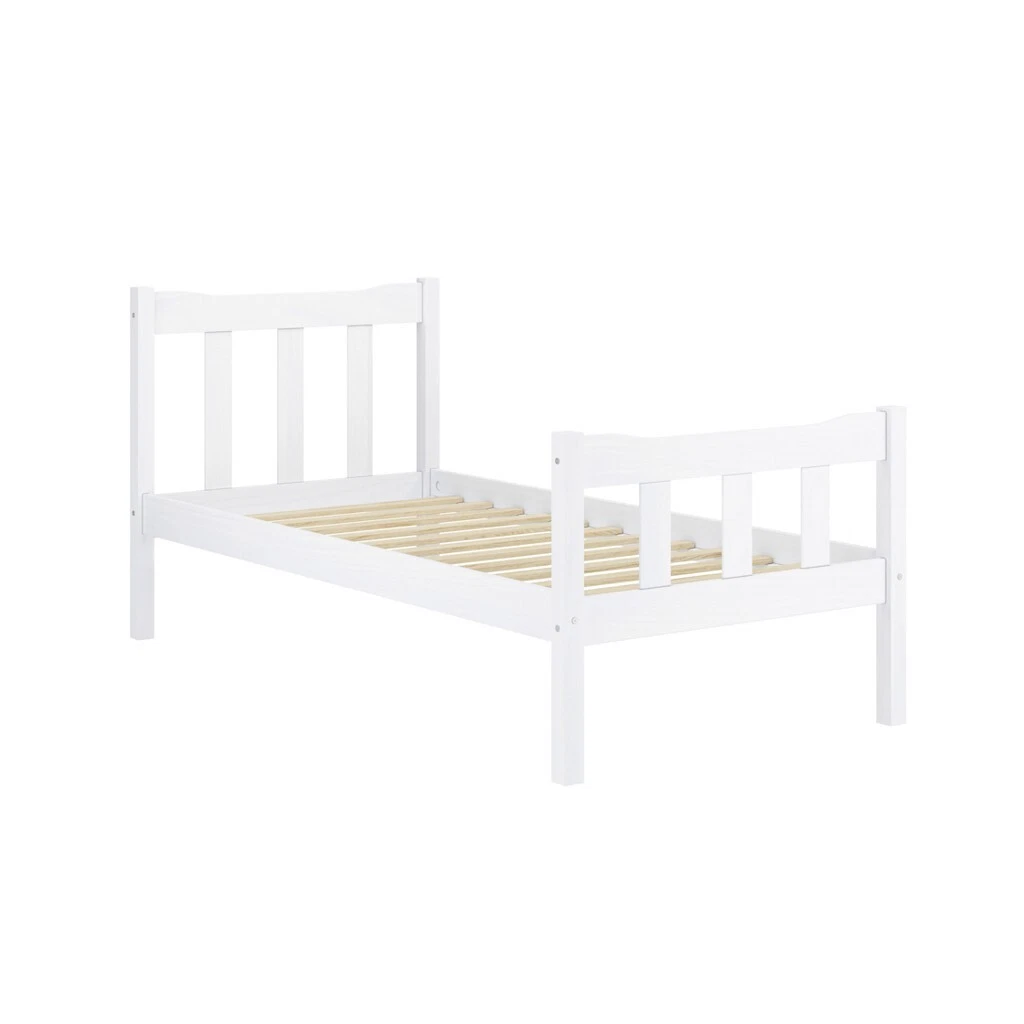 Havana White Single Bed-White-Washed Solid Pine with Timeless Elegance (2 Packs) - Image 3