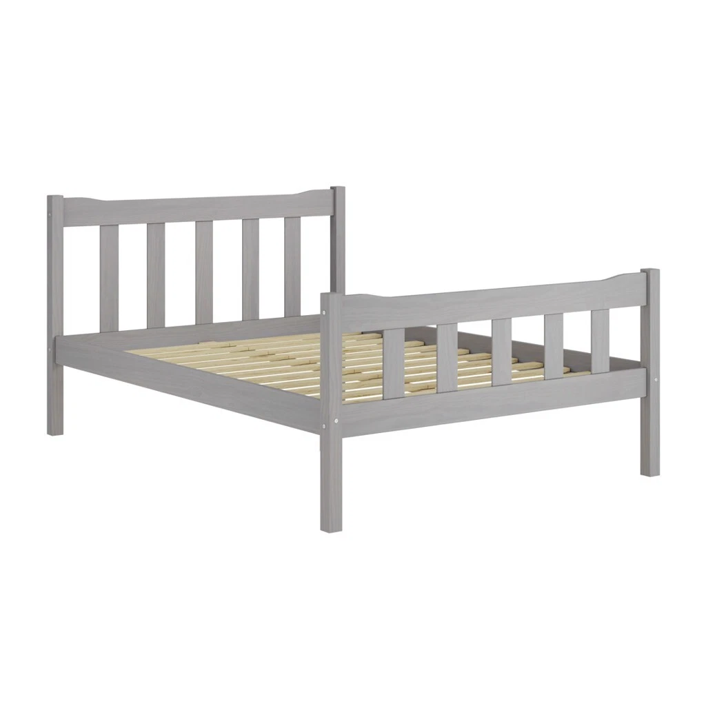 Havana Grey King Size Bed-Grey Washed Solid Pine with Timeless Elegance(2 Packs) - Image 2
