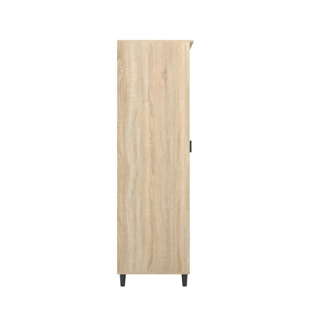 Stockholm Chevron 1 Door Wardrobe - Sonoma Oak Finish with Chevron Pattern - Image 3