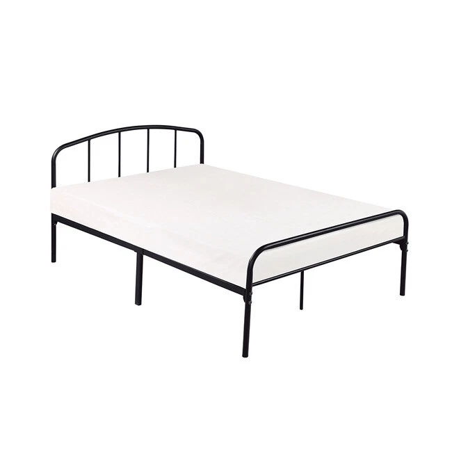 Milton Metal Bed - Sleek Black or White Frame, All Sizes with Urban Charm