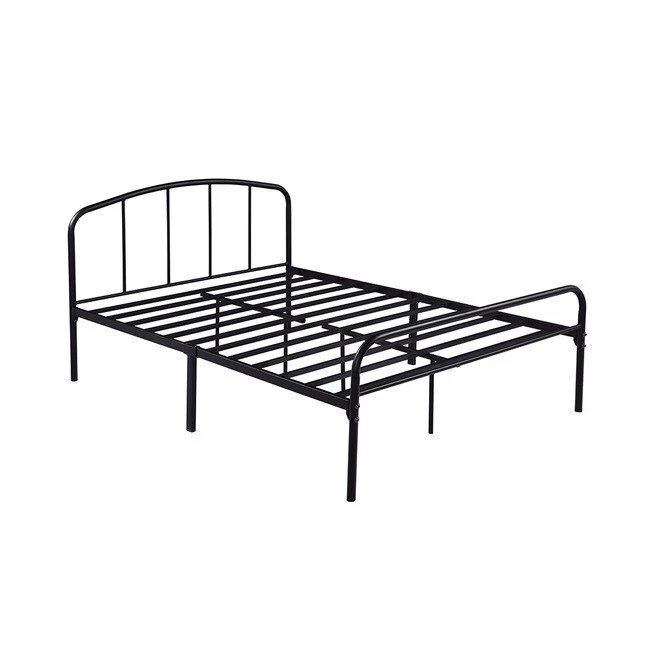 Milton Metal Bed - Sleek Black or White Frame, All Sizes with Urban Charm - Image 2
