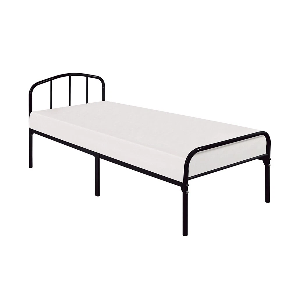 Milton Metal Bed - Sleek Black or White Frame, All Sizes with Urban Charm - Image 3