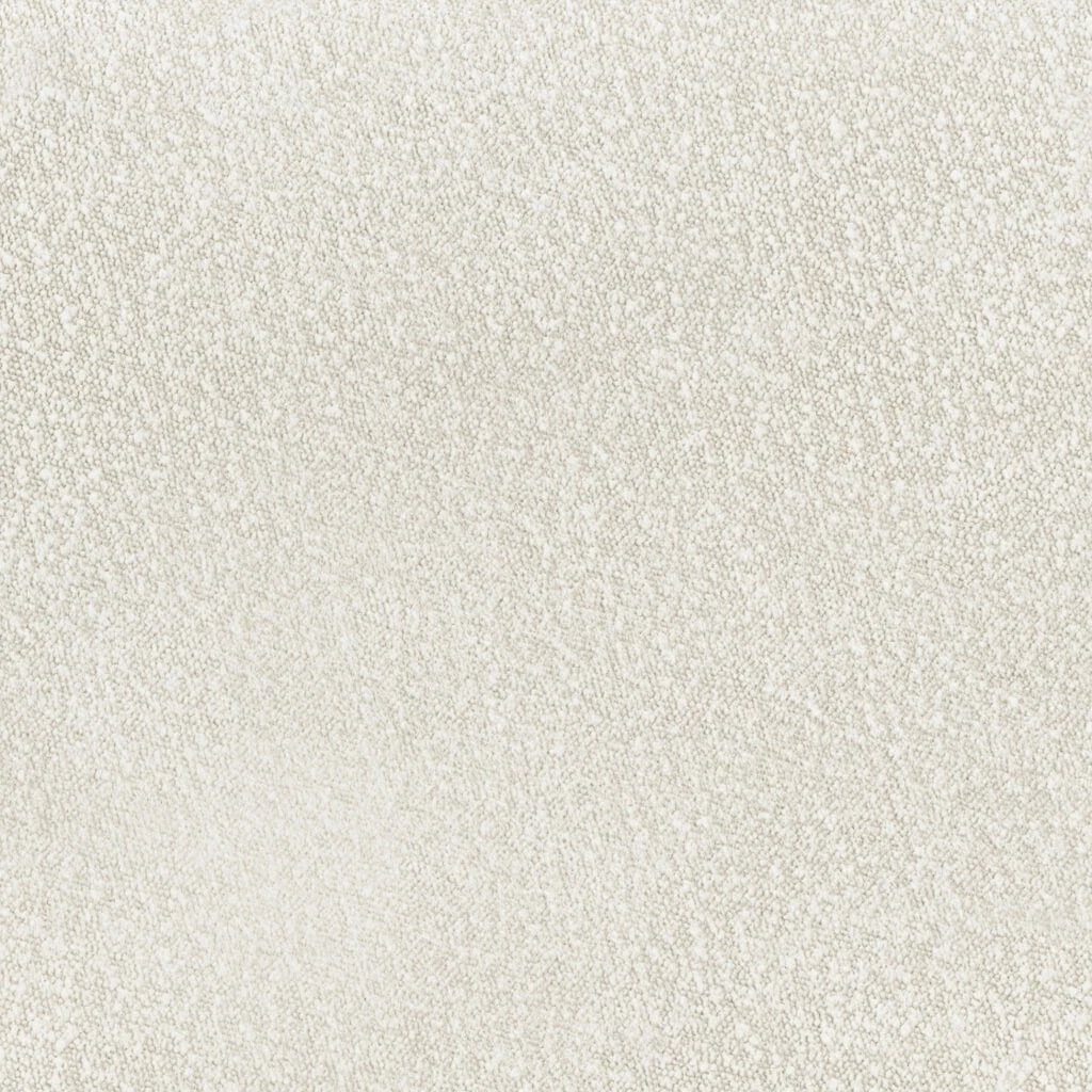 Lara Ivory Boucle Pouffe - Large Multipurpose Design with Matte Black Base - Image 3