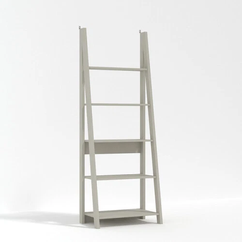 Tiva Grey Ladder Shelf Unit 4 Tier Storage Modern Industrial Style Display