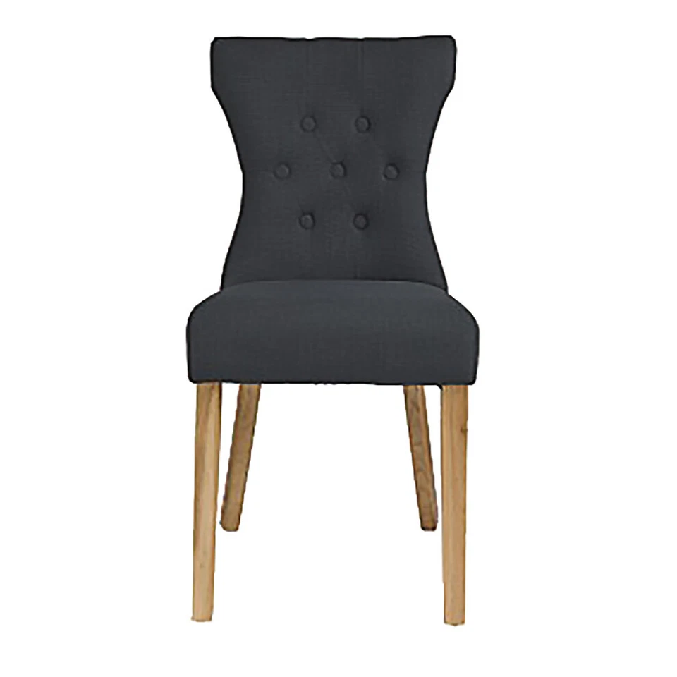 Naples Dining Chair Dark Grey Pack Of Two Dimensions- 92 x 46 x 63 cm