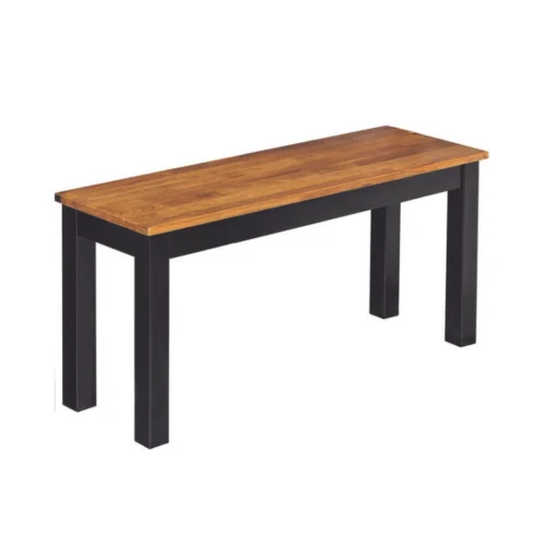 Copenhagen Bench - Solid Oak Craftsmanship with Sleek Black Frame & Oiled Finish